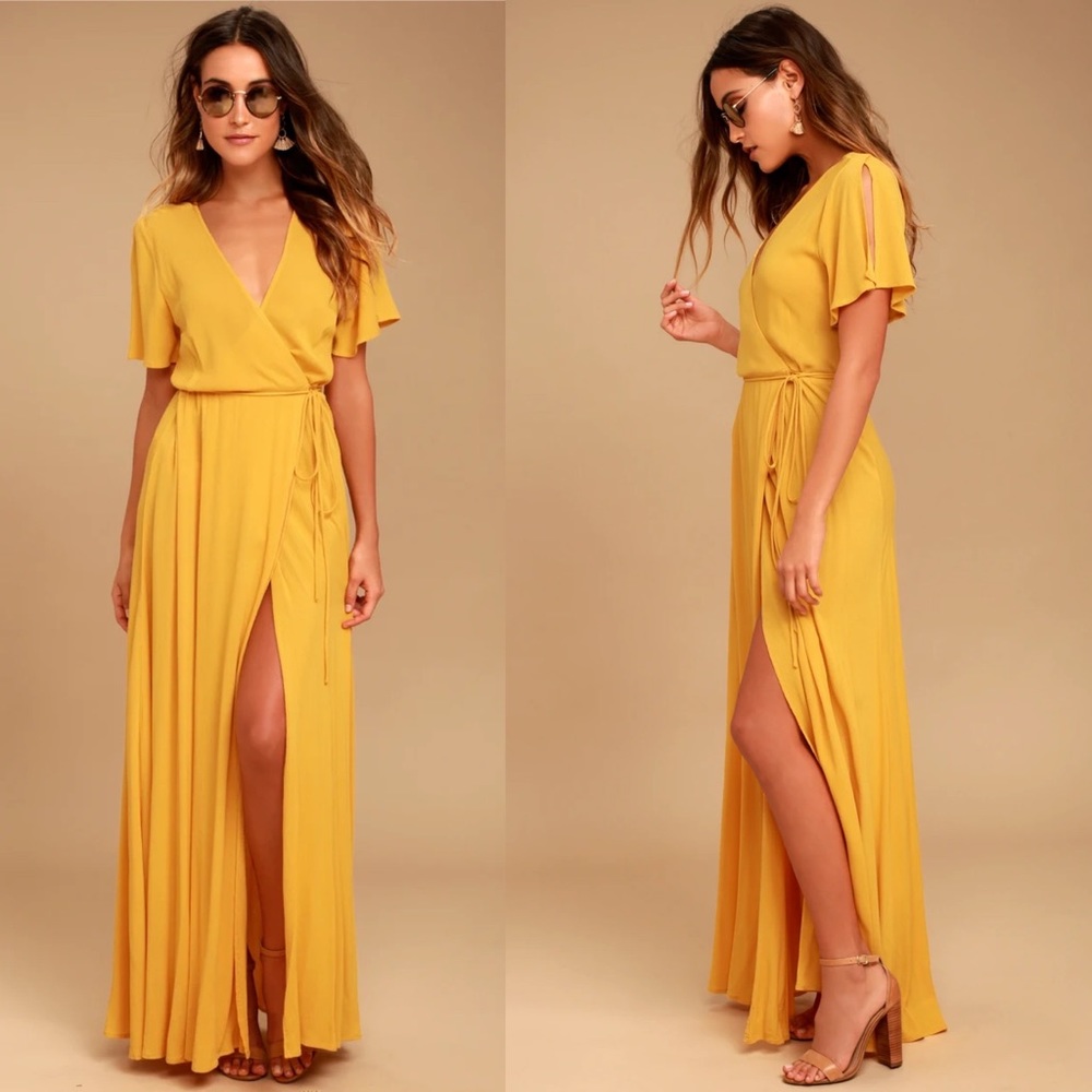 NWT Lulu’s Much Obliged Wrap Maxi Dress | Size M